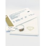 Pierścionek z 3 andaluzytami 1.29 ct, 2 diamentami 0.02 ct, srebro 925, certyfikat RocksTV