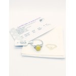 Pierścionek z 1 zielonym opalem 2.16 ct, 2 białymi topazami 0.02 ct, srebro 925, certyfikat RocksTV