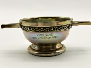 Small silver-plated Volvo Bus Challenge 2000 cup