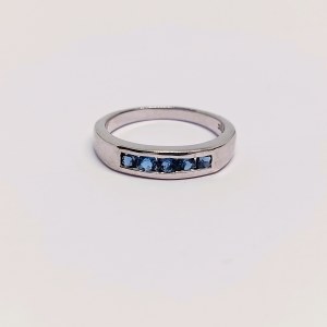 Pierścionek z Topazami London Blue, Srebro 925