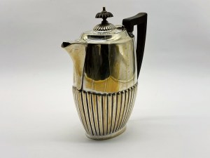 Late Victorian silver-plated hot water kettle