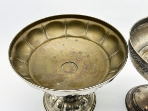 Two large silver-plated platters