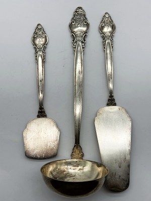 Set of silver-plated cutlery - for cakes and soup