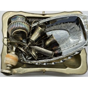Mix of silver-plated and chrome-plated items