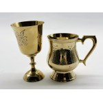 Silver-plated mug and cup in one style