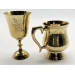 Silver-plated mug and cup in one style
