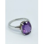 Amethyst Ring, 925 Silver Gemporia