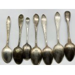 Mix of 7 silver-plated spoons