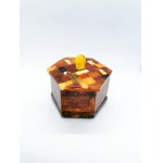 Art Deco trinket box in Baltic amber