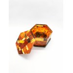 Art Deco trinket box in Baltic amber