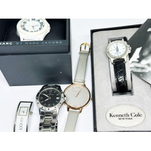 Zestaw 5 zegarków Claude Bernard Swiss Made, Olivia Burton, Marc Jacobs, Kenneth Cole i inne