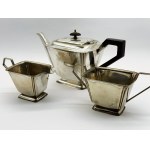 Silver-plated tea set, early Art Deco, early 20th century