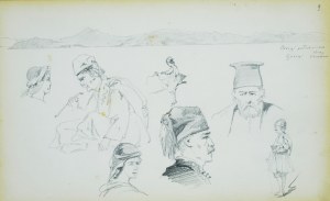 Stanisław Chlebowski (1835-1884), Szkice postaci z pejzażem w tle