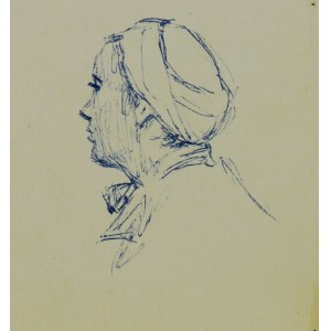 Ludwik Antoni Maciąg (1920-2007), Głowa młodej kobiety ukazana z lewego profilu od tyłu