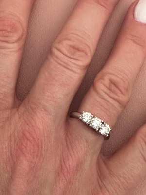 TRILOGY IN WHITE GOLD WITH LAB GROWN DIAMONDS - TRIL LG4