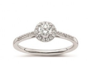 GOLD RING WITH LAB GROWN DIAMONDS - 411 LG