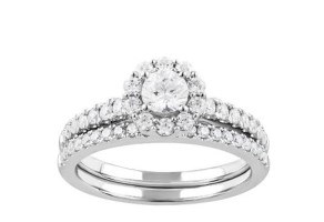 WHITE GOLD RING WITH LAB GROWN DIAMONDS - 423 LG