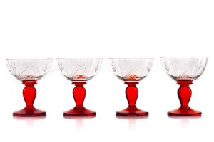 Set of four glasses