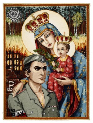 Decorative carpet 'Our Lady Patroness of the Home Army'