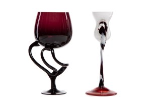 Two decorative goblets, 