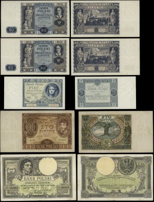 Poland, set of 5 banknotes, 1919-1936
