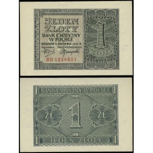 Polska, 1 złoty, 1.08.1941, BD