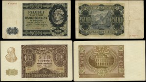 Poland, set: 100 and 500 zloty, 1.03.1940