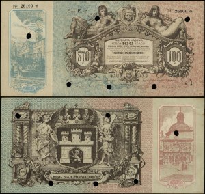 Galicia, endorsement for 100 crowns (blank), 1915
