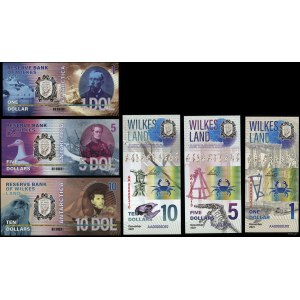 Antarktyda, zestaw 6 banknotów