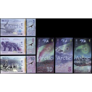 tereny Arktyki, zestaw 6 banknotów
