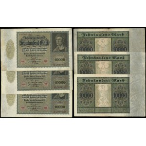 Niemcy, zestaw: 3 x 10.000 marek, 19.01.1922