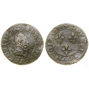Polska, double tournois (dwugrosz), 1588 A, Paryż