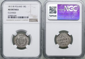 Poland, 10 groszy, 1813 IB, Warsaw