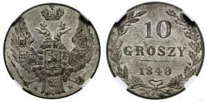 Poland, 10 groszy, 1840 MW, Warsaw