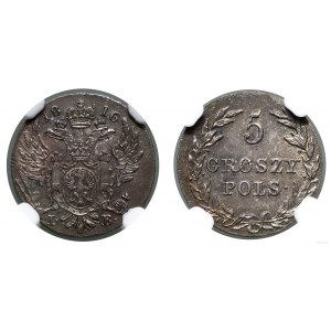 Polska, 5 groszy polskich, 1816 IB, Warszawa