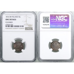 Polska, 5 groszy polskich, 1816 IB, Warszawa
