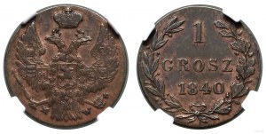 Poland, 1 grosz, 1840 MW, Warsaw