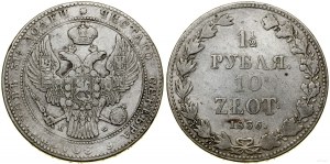 Poland, 1 1/2 rubles = 10 zlotys, 1836 MW, Warsaw