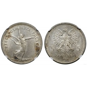Polska, 5 złotych, 1928, Bruksela