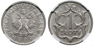 Poland, 1 zloty, 1929, Warsaw