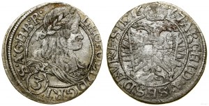 Silesia, 3 krajcars, 1667 SHS, Wrocław