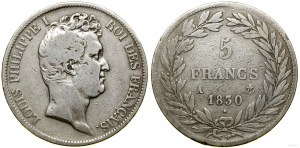 France, 5 francs, 1830 A, Paris