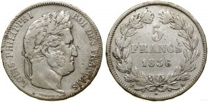 France, 5 francs, 1836 A, Paris