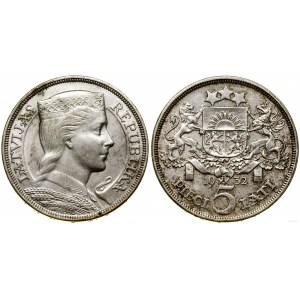 Łotwa, 5 łatów, 1932, Londyn