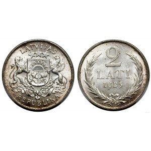 Łotwa, 2 łaty, 1925, Londyn