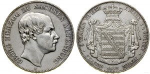 Germany, two-dollar = 3 1/2 guilders, 1852 F, Dresden
