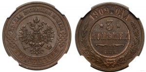 Russia, 3 kopecks, 1909, St. Petersburg