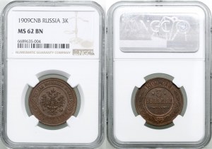 Russia, 3 kopecks, 1909, St. Petersburg