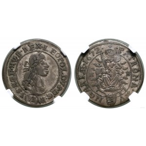 Węgry, 6 krajcarów, 1672 KB, Kremnica