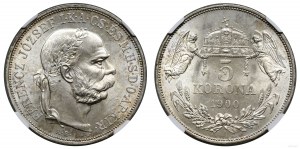Hungary, 5 crowns, 1900 KB, Kremnica